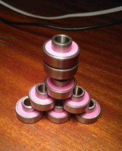 Longboard and skateboard bearings pyramid