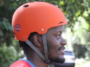 smiling skateboarder