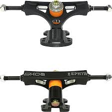 Skoa Zephyr Black CNC 136mm 47°/42° Precision Longboard Trucks