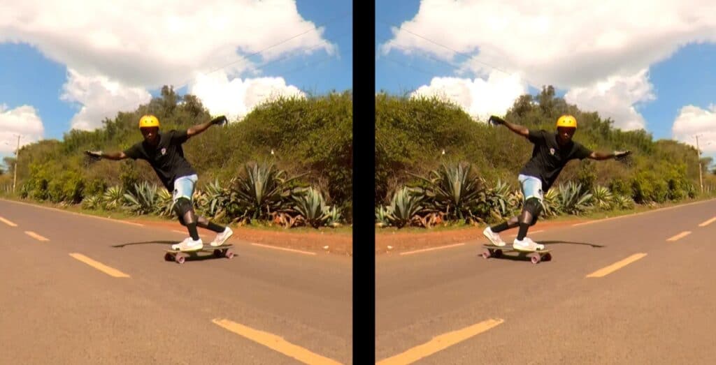 toeside stand-up speed check - point your shoulders where you want tog o