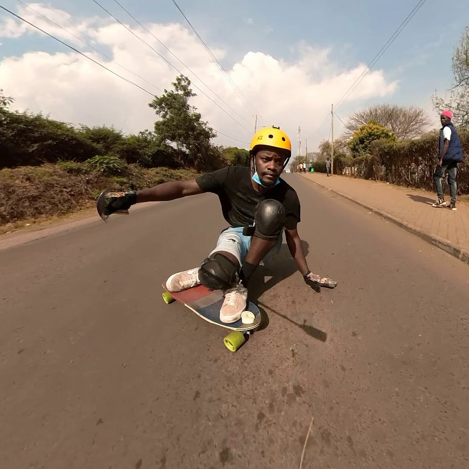 heelside slide on rocket board