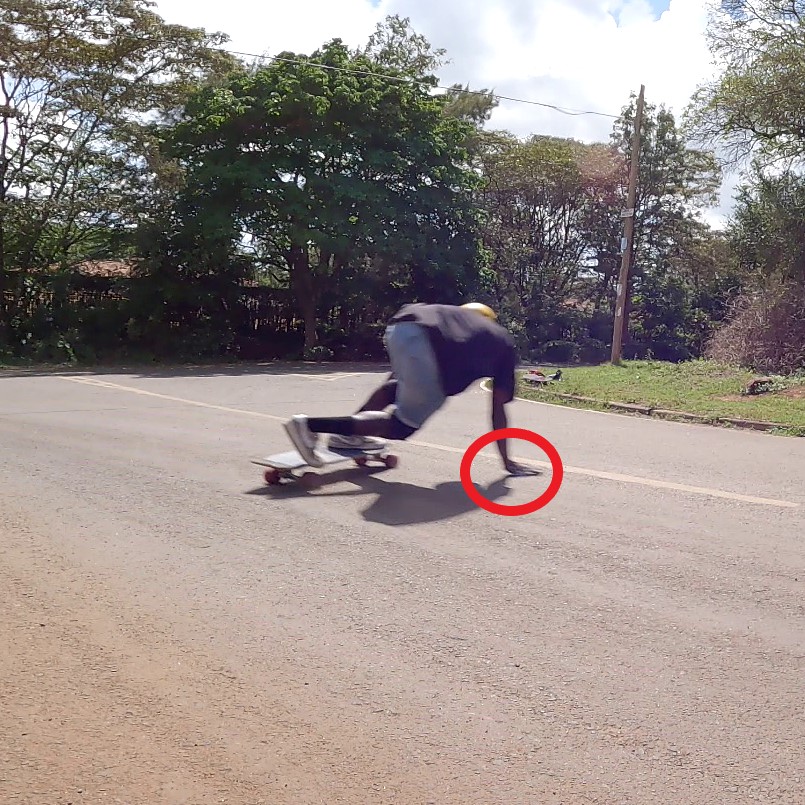 hand position for toeside predrift